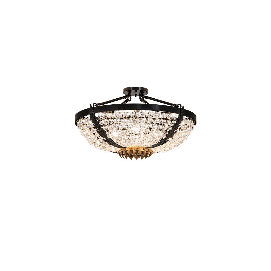 Chrisanne 3 Light 24" Wide Semi-Flush Bowl Ceiling Fixture