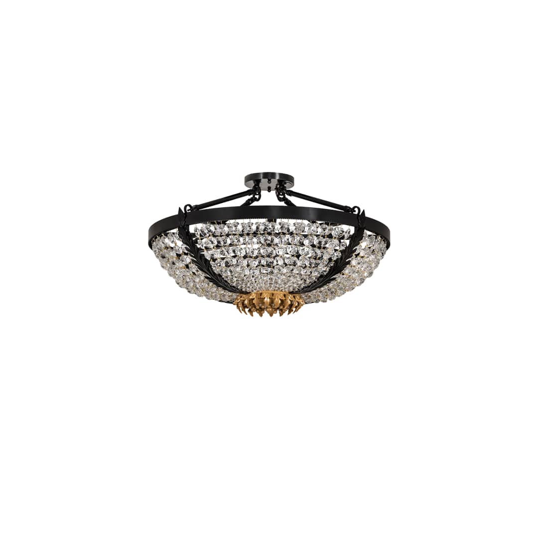 Chrisanne 3 Light 24" Wide Semi-Flush Bowl Ceiling Fixture