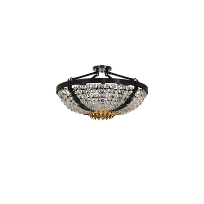 Chrisanne 3 Light 24" Wide Semi-Flush Bowl Ceiling Fixture