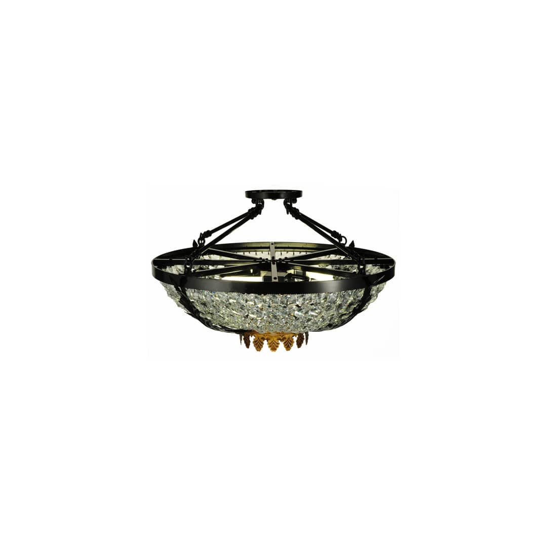 Chrisanne 3 Light 24" Wide Semi-Flush Bowl Ceiling Fixture