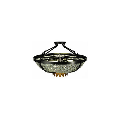 Chrisanne 3 Light 24" Wide Semi-Flush Bowl Ceiling Fixture