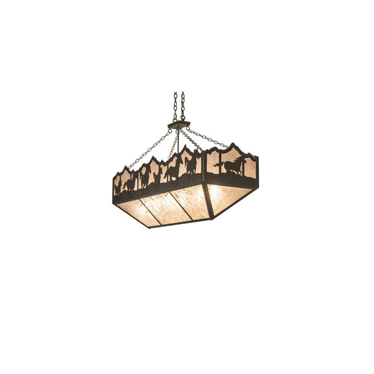 6 Light 54" Wide Linear Pendant