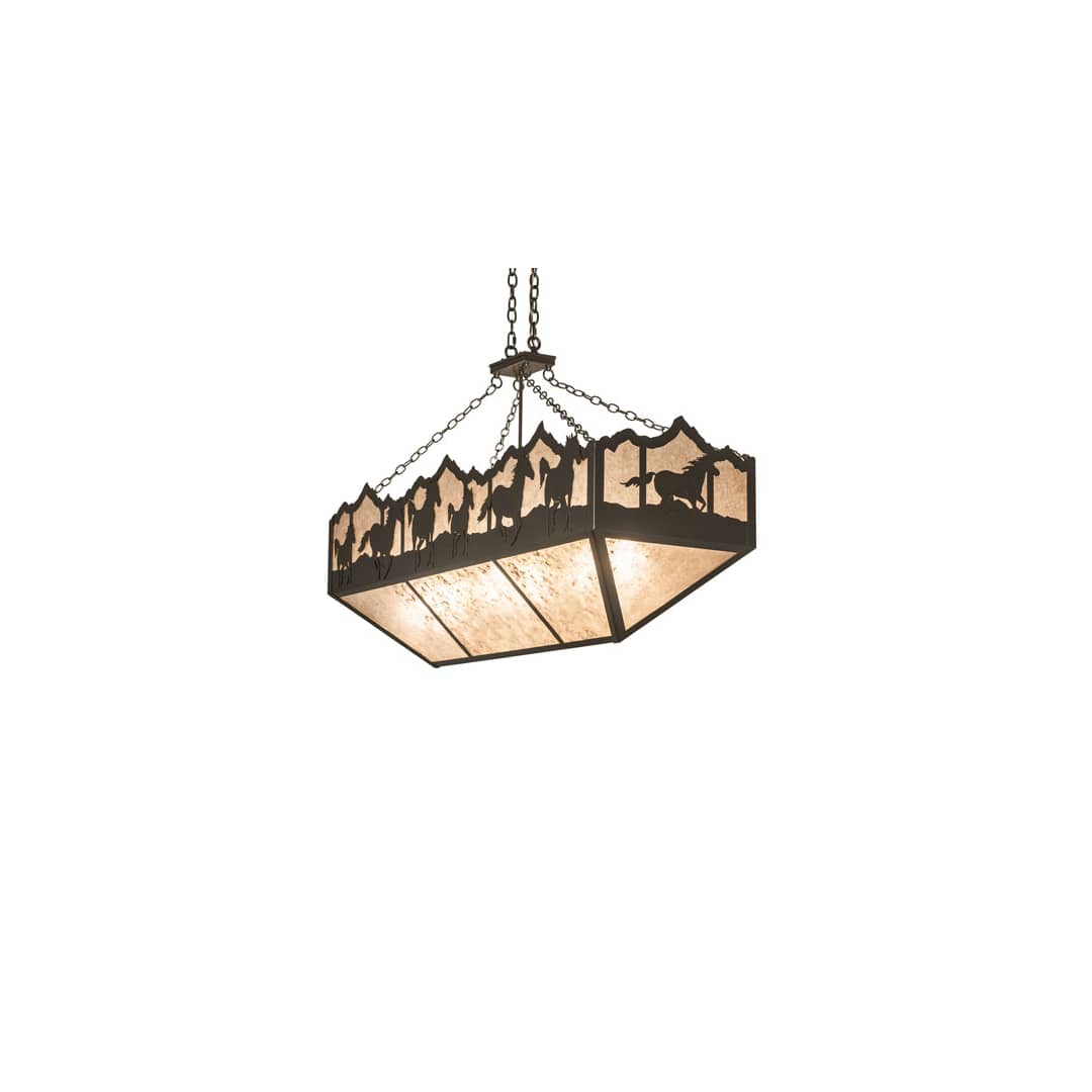 6 Light 54" Wide Linear Pendant