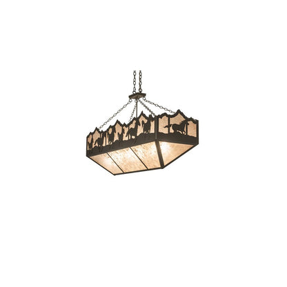 6 Light 54" Wide Linear Pendant