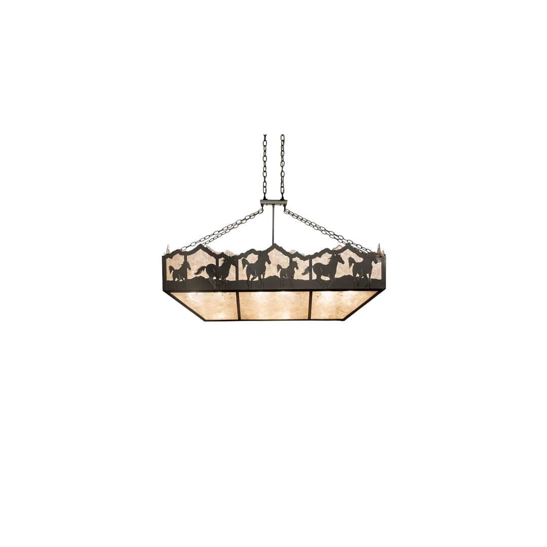 6 Light 54" Wide Linear Pendant