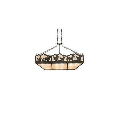 6 Light 54" Wide Linear Pendant