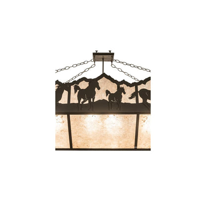 6 Light 54" Wide Linear Pendant