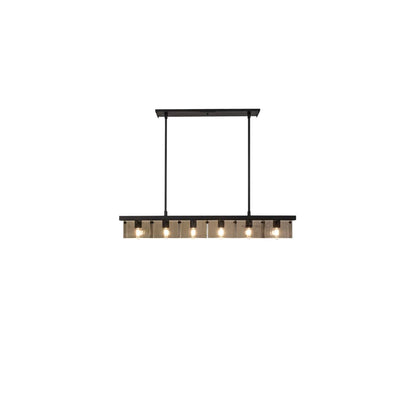 6 Light 59" Wide Linear Pendant