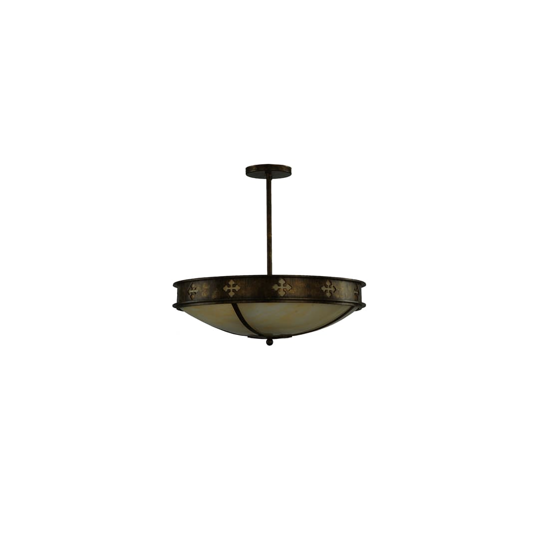 Byzantine 3 Light 20" Wide Semi-Flush Bowl Ceiling Fixture