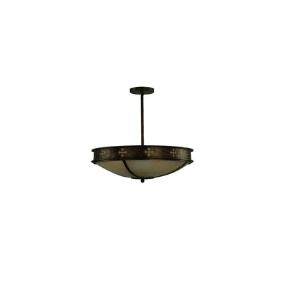 Byzantine 3 Light 20" Wide Semi-Flush Bowl Ceiling Fixture