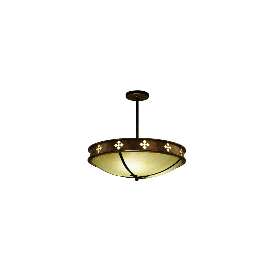 Byzantine 3 Light 20" Wide Semi-Flush Bowl Ceiling Fixture