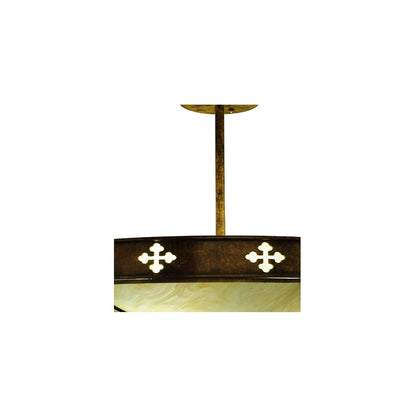 Byzantine 3 Light 20" Wide Semi-Flush Bowl Ceiling Fixture