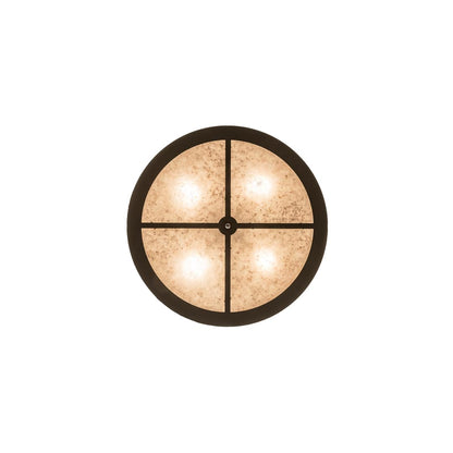 Mountain Pine 4 Light 36" Wide Semi-Flush Drum Ceiling Fixture - Timeless Bronze Finish