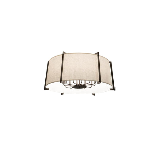 Cilindro Structure 12 Light 40" Wide Semi-Flush Drum Ceiling Fixture