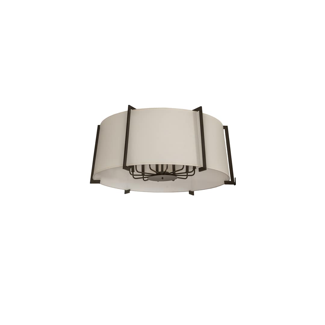 Cilindro Structure 12 Light 40" Wide Semi-Flush Drum Ceiling Fixture