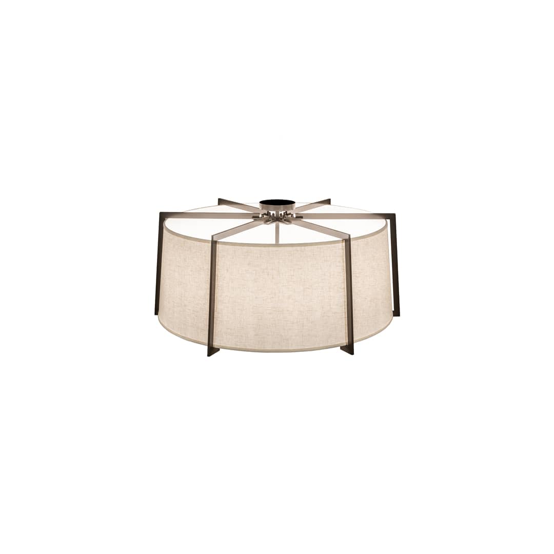 Cilindro Structure 12 Light 40" Wide Semi-Flush Drum Ceiling Fixture