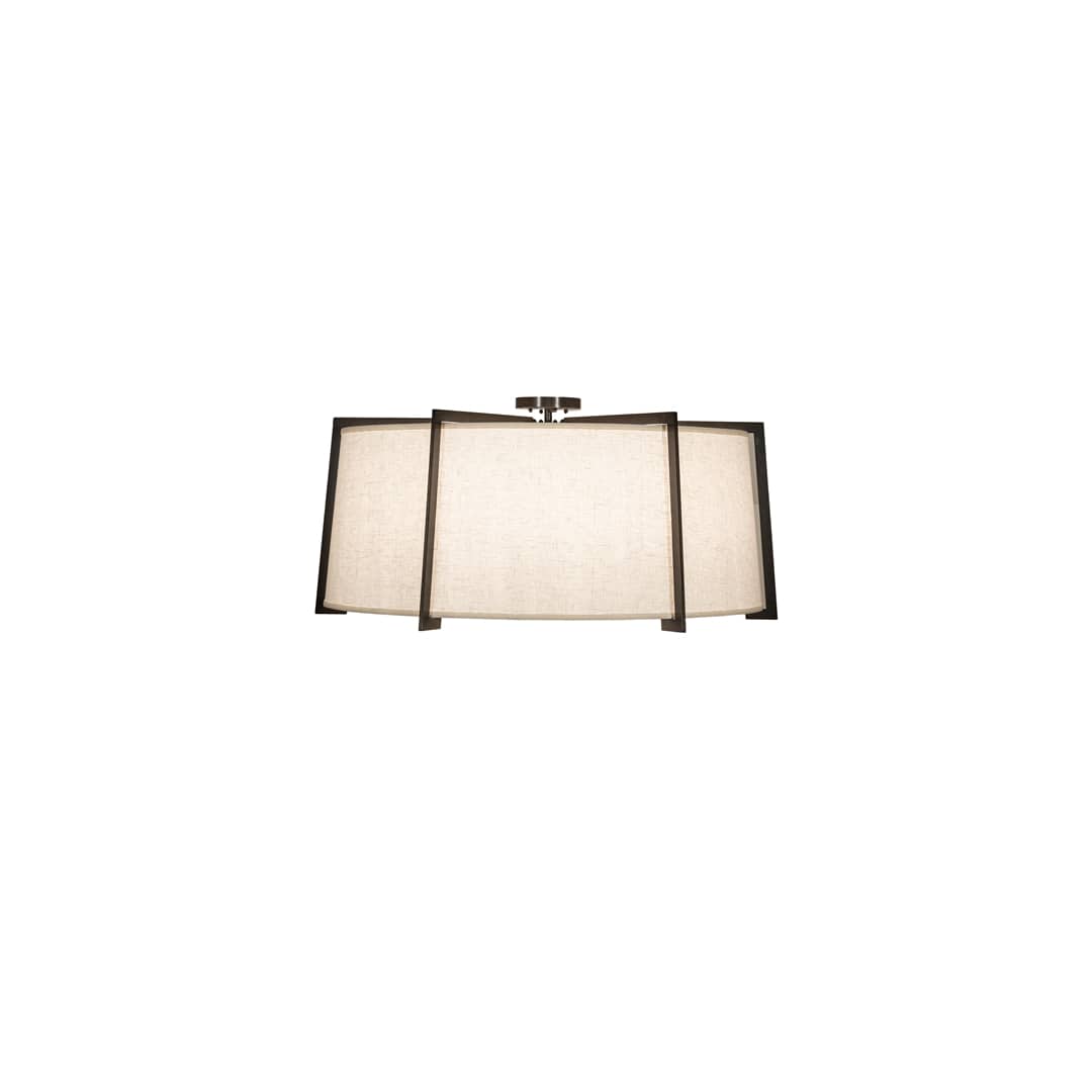 Cilindro Structure 12 Light 40" Wide Semi-Flush Drum Ceiling Fixture