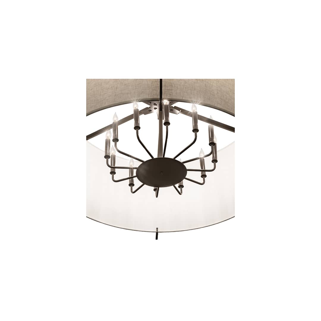 Cilindro Structure 12 Light 40" Wide Semi-Flush Drum Ceiling Fixture