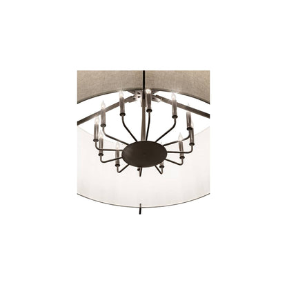 Cilindro Structure 12 Light 40" Wide Semi-Flush Drum Ceiling Fixture