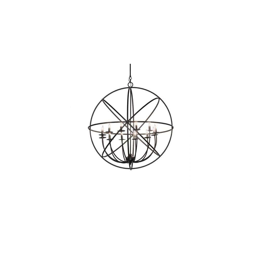 Atom Enerjisi 12 Light 36" Wide Taper Candle Globe Chandelier