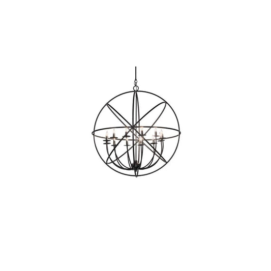 Atom Enerjisi 12 Light 36" Wide Taper Candle Globe Chandelier