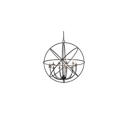 Atom Enerjisi 12 Light 36" Wide Taper Candle Globe Chandelier
