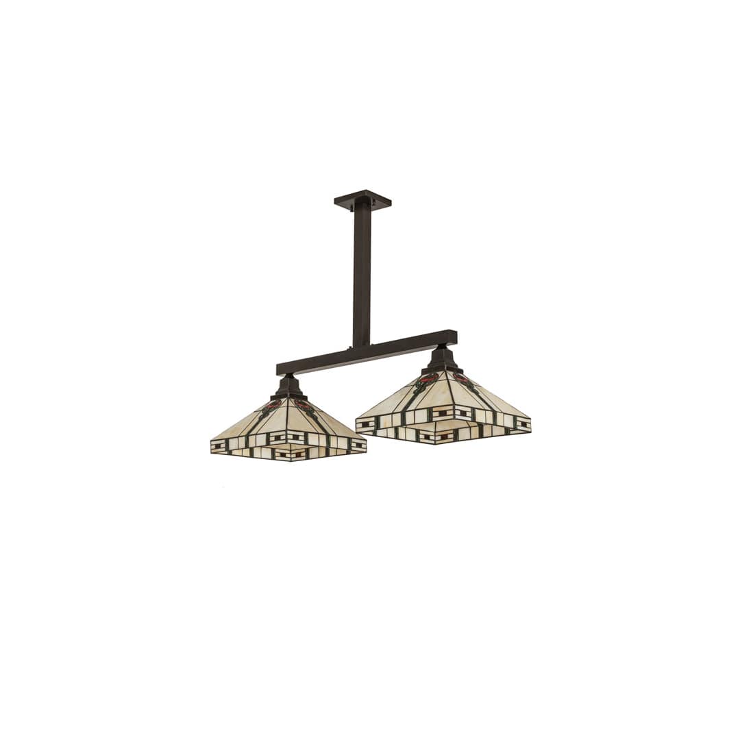 2 Light 39" Wide Linear Pendant