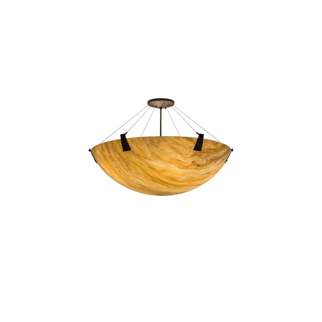 Araneta 4 Light 37" Wide Semi-Flush Bowl Ceiling Fixture - Oil Rubbed Bronze Finish - Medium Bulb Base