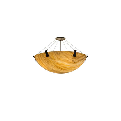 Araneta 4 Light 37" Wide Semi-Flush Bowl Ceiling Fixture - Oil Rubbed Bronze Finish - Medium Bulb Base