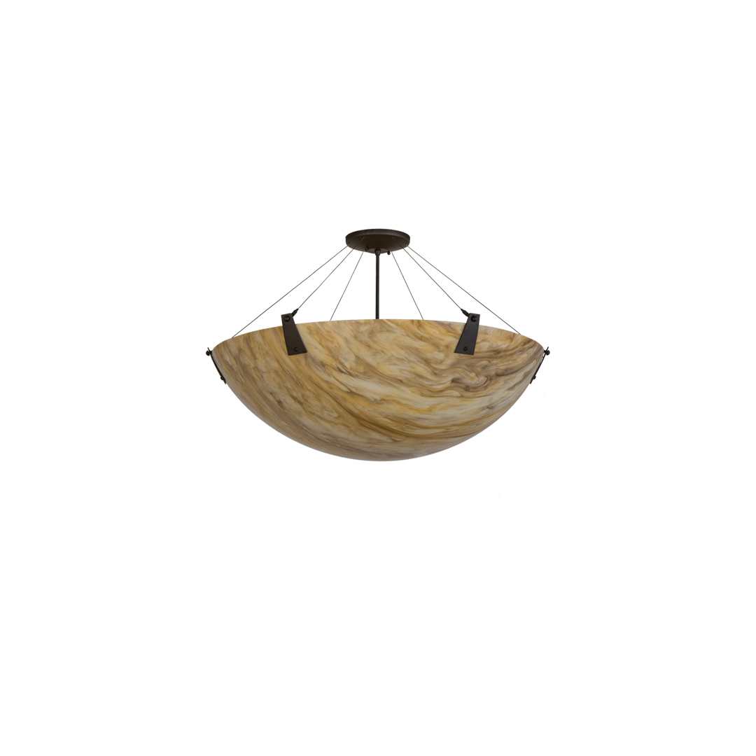 Araneta 4 Light 37" Wide Semi-Flush Bowl Ceiling Fixture - Oil Rubbed Bronze Finish - Medium Bulb Base