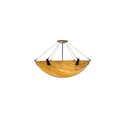 Araneta 4 Light 37" Wide Semi-Flush Bowl Ceiling Fixture - Oil Rubbed Bronze Finish - Medium Bulb Base