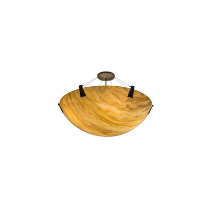Araneta 4 Light 37" Wide Semi-Flush Bowl Ceiling Fixture - Oil Rubbed Bronze Finish - Medium Bulb Base