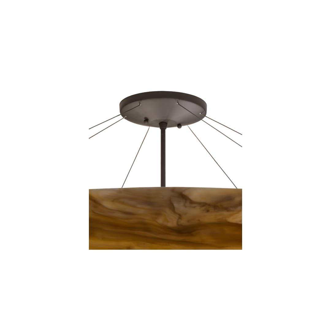 Araneta 6 Light 49" Wide Semi-Flush Bowl Ceiling Fixture - Oil Rubbed Bronze Finish - Medium Bulb Base