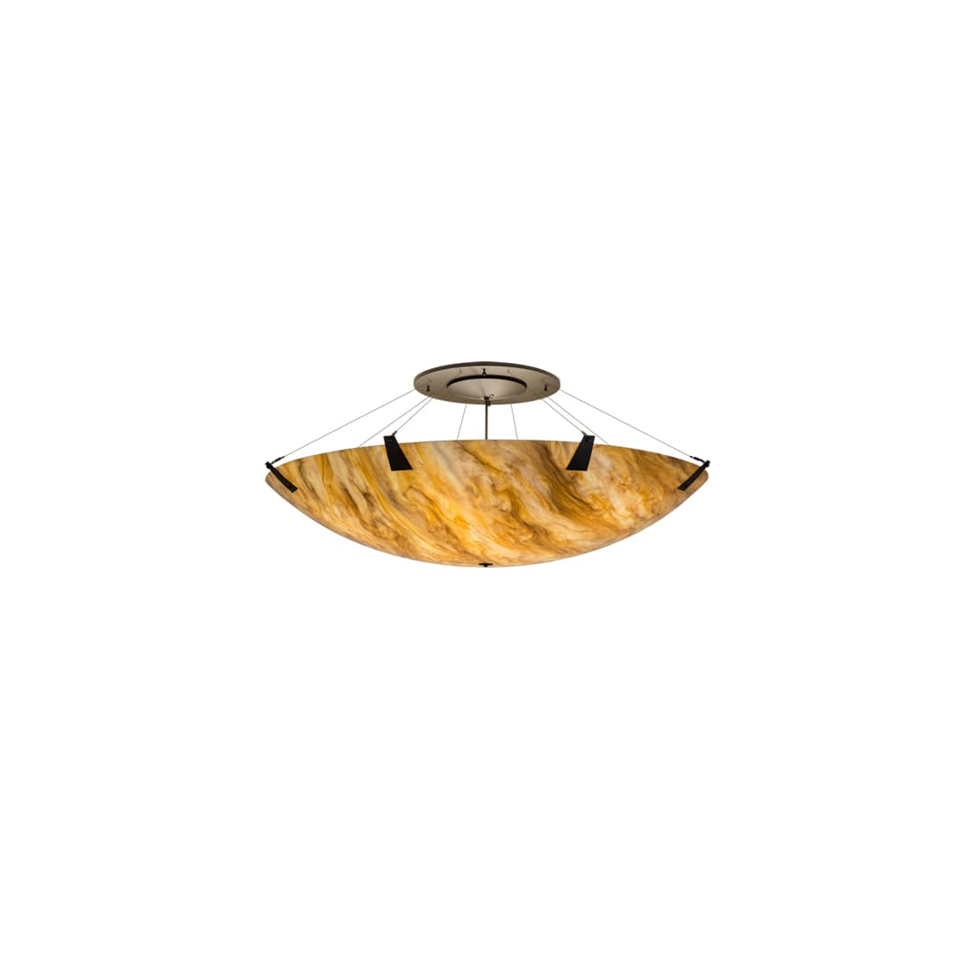Araneta 12 Light 61" Wide Semi-Flush Bowl Ceiling Fixture - Oil Rubbed Bronze Finish - GU24 Bulb Base