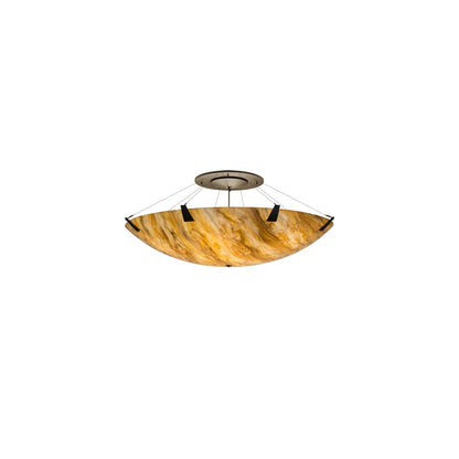 Araneta 12 Light 61" Wide Semi-Flush Bowl Ceiling Fixture - Oil Rubbed Bronze Finish - GU24 Bulb Base