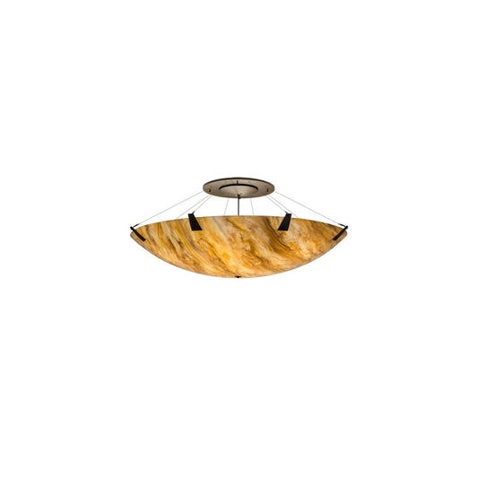 Araneta 12 Light 61" Wide Semi-Flush Bowl Ceiling Fixture - Oil Rubbed Bronze Finish - GU24 Bulb Base
