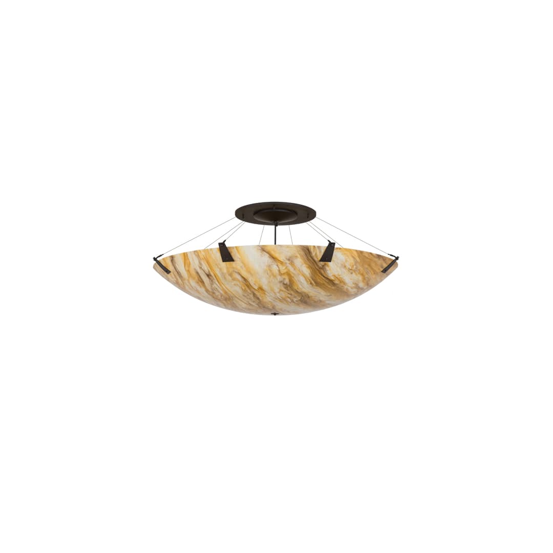 Araneta 12 Light 61" Wide Semi-Flush Bowl Ceiling Fixture - Oil Rubbed Bronze Finish - GU24 Bulb Base