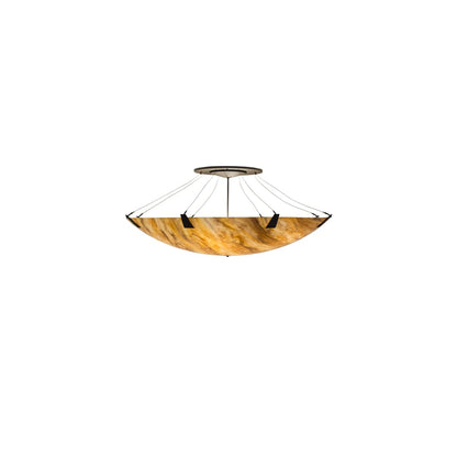 Araneta 12 Light 61" Wide Semi-Flush Bowl Ceiling Fixture - Oil Rubbed Bronze Finish - GU24 Bulb Base