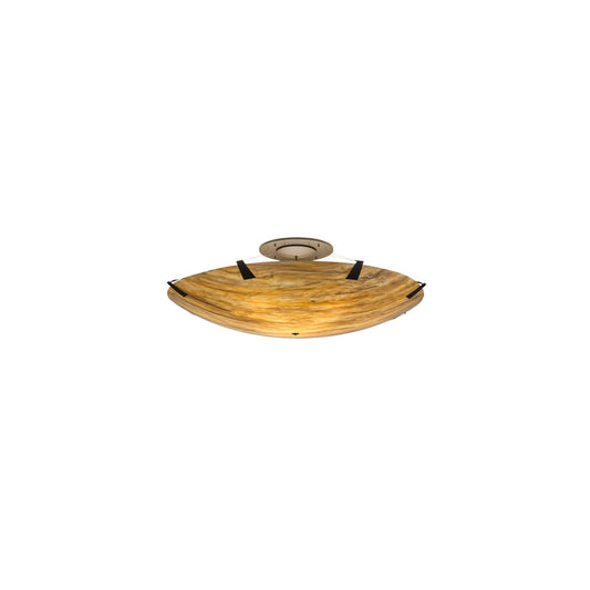 Araneta 14 Light 72" Wide Semi-Flush Bowl Ceiling Fixture - Oil Rubbed Bronze Finish - Medium Bulb Base