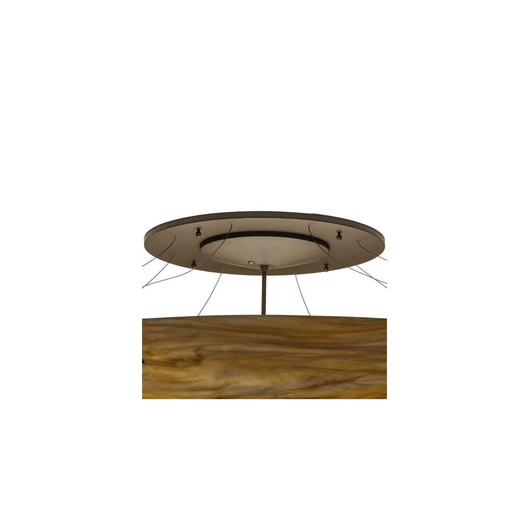 Araneta 14 Light 72" Wide Semi-Flush Bowl Ceiling Fixture - Oil Rubbed Bronze Finish - Medium Bulb Base