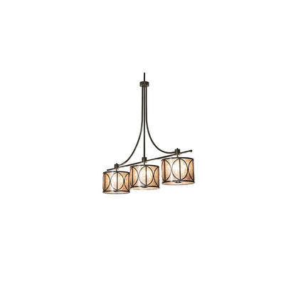 9 Light 90" Wide Linear Pendant
