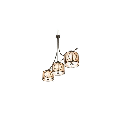 9 Light 90" Wide Linear Pendant