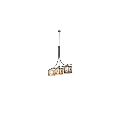 9 Light 90" Wide Linear Pendant