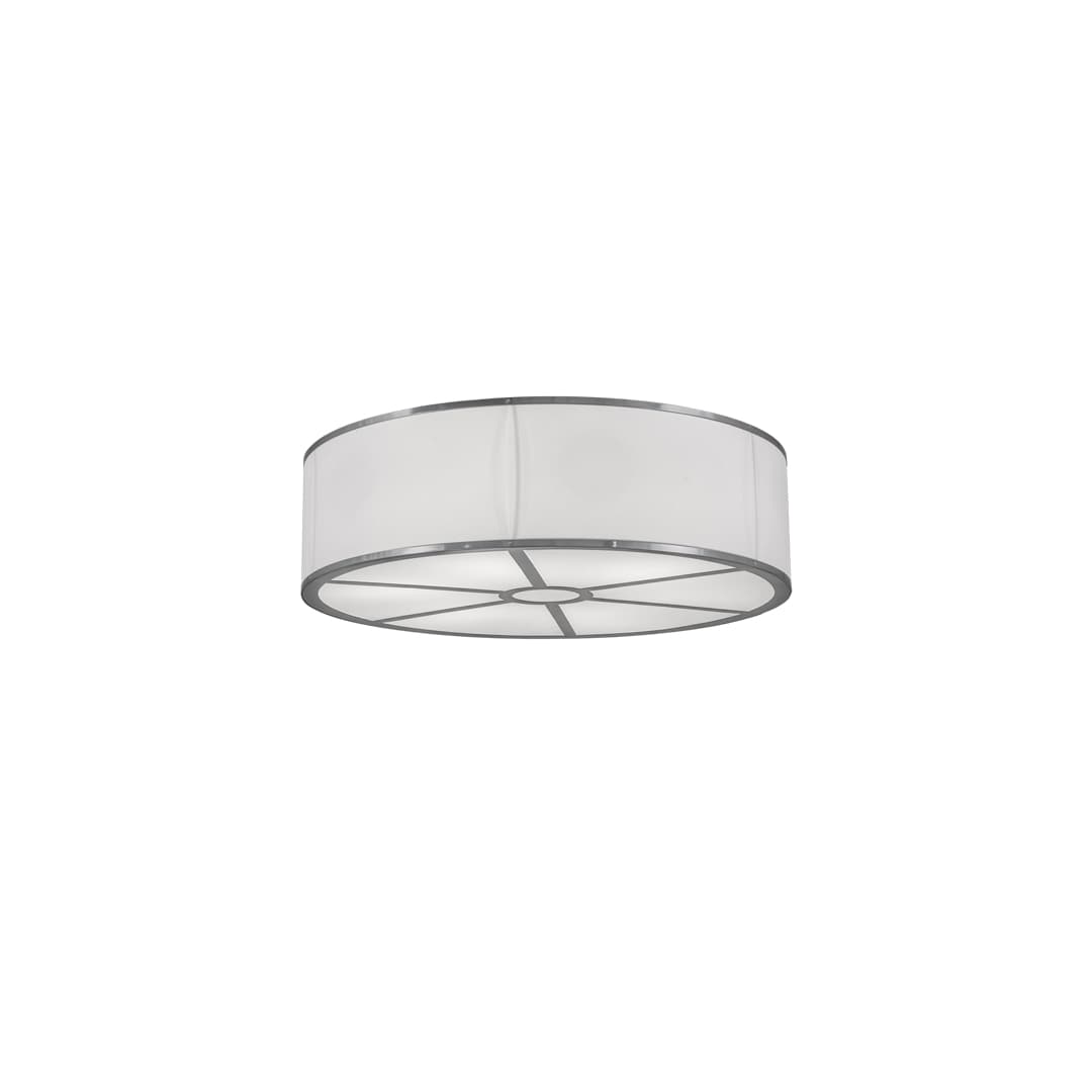 Cilindro 6 Light 36" Wide Semi-Flush Drum Ceiling Fixture - Chrome Finish - Medium Bulb Base