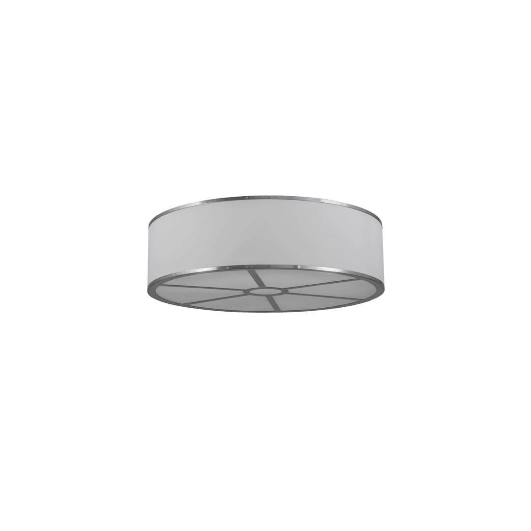 Cilindro 6 Light 36" Wide Semi-Flush Drum Ceiling Fixture - Chrome Finish - Medium Bulb Base