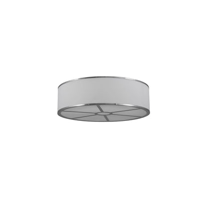 Cilindro 6 Light 36" Wide Semi-Flush Drum Ceiling Fixture - Chrome Finish - Medium Bulb Base