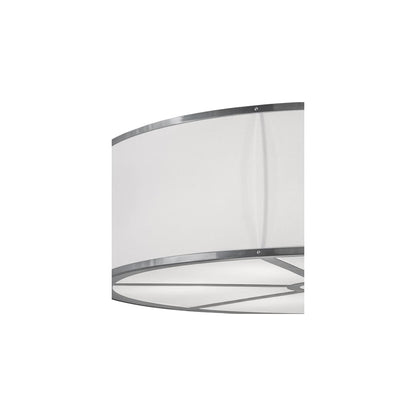 Cilindro 6 Light 36" Wide Semi-Flush Drum Ceiling Fixture - Chrome Finish - Medium Bulb Base