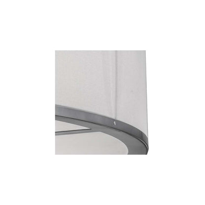 Cilindro 6 Light 36" Wide Semi-Flush Drum Ceiling Fixture - Chrome Finish - Medium Bulb Base