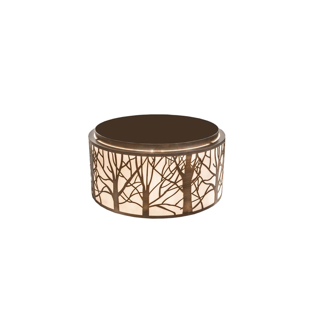 Branches 4 Light 20" Wide Flush Mount Drum Ceiling Fixture - Antique Copper Finish