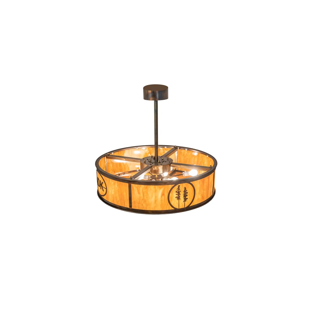 8 Light 37" Wide Pendant